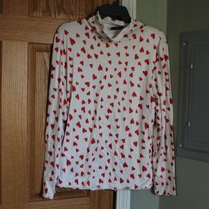Stretchy Hearts Long Sleeve Turtleneck - Women's Size 1X - NWT